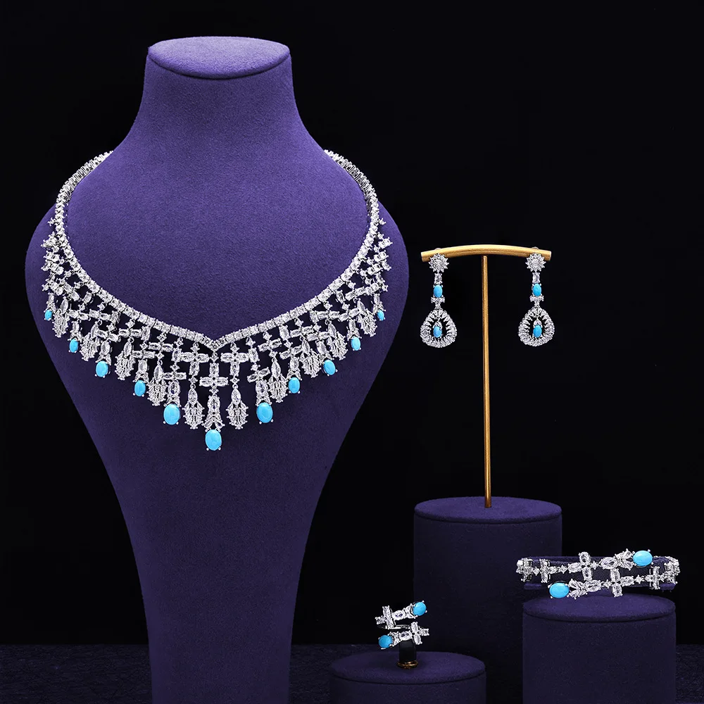 

New Fashion Bright Orange Color Necklace Earrings Bracelet Women's Dress Decorative Jewelry Wedding Ball Gift