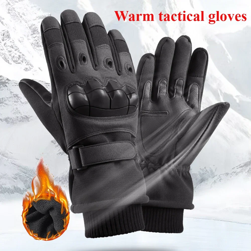 Winter Tactical Gloves Men Women Outdoor Protective Sports Cycling Climbing Mountaineering Anti-Slip Thick and Warm Gloves