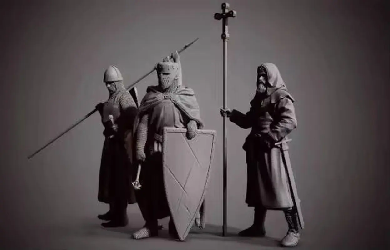 1/24 تمثال الساموراي القديم الراتنج مايكرو مصغرة الشكل ثلاثية الأبعاد مطبوعة الأبيض لعبة مجسمة مجموعة غير مجمعة وغير مصبوغة