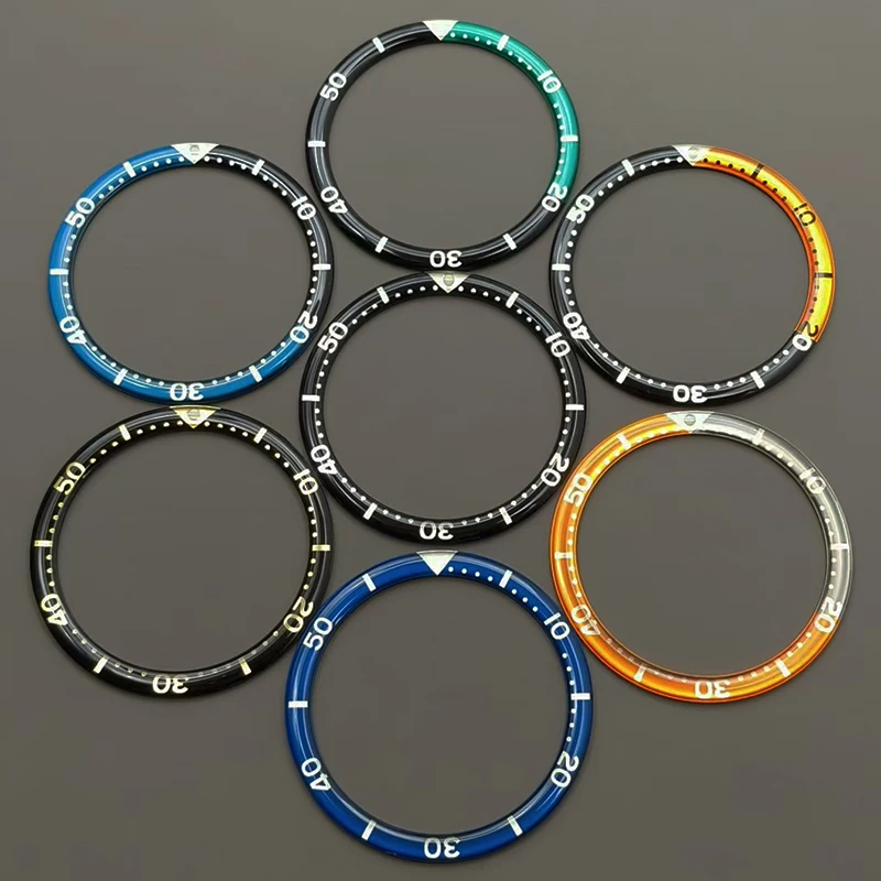 

Mod 39mmx32.2mm NH35 Cases Bezel Insert Flat Resin Bezel Ring Fits 6105 6309 Turtle Watch Case NH35 NH36 Case Watch Bezel Ring