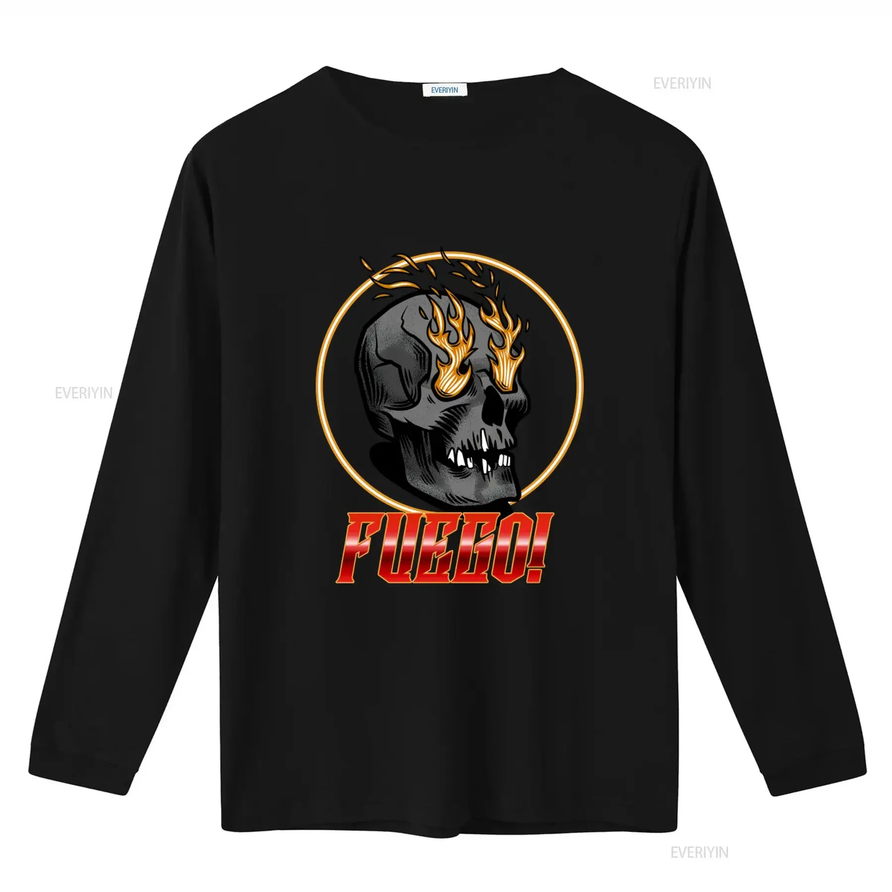 The Dresden Files Fuego T Shirt Skull with Flaming Eyes Design for Men vintage Washed Stretched graphic streetwear Stylish