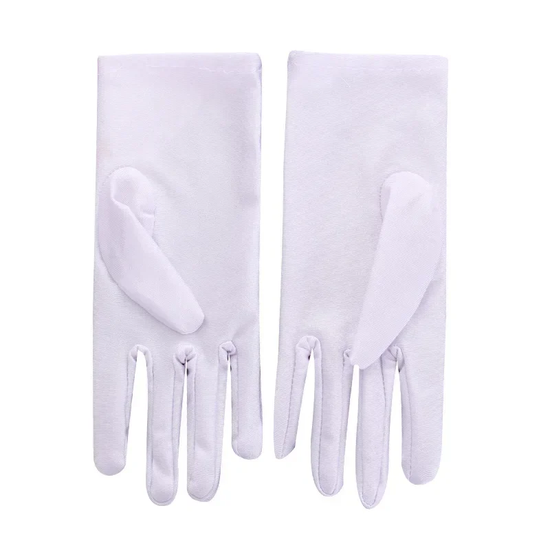 Fashion Summer Spandex Gloves Women Men Sexy Mittens Sun Protection White Black Etiquette Thin Short Stretch Dressy Dance Gloves