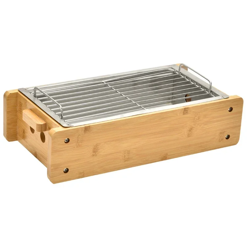 

Baking power stove, wooden box, bamboo box, heating stove, smokeless hot skewer stove, insulation barbecue rack, heating skewer