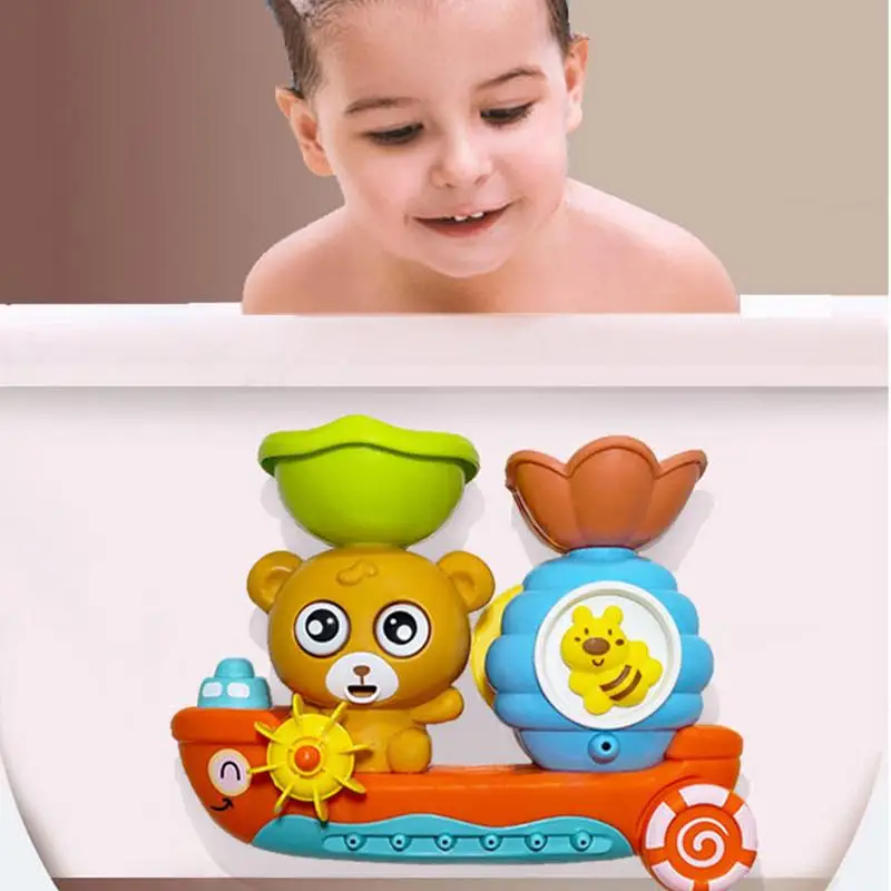 Kleinkind Bad Spielzeug Bär und Biene Wasser wanne Spielzeug Wasser tisch Pool Bad Zeit Badewanne Spielzeug schwimmende Pool Boot für Babys Kinder Kleinkind