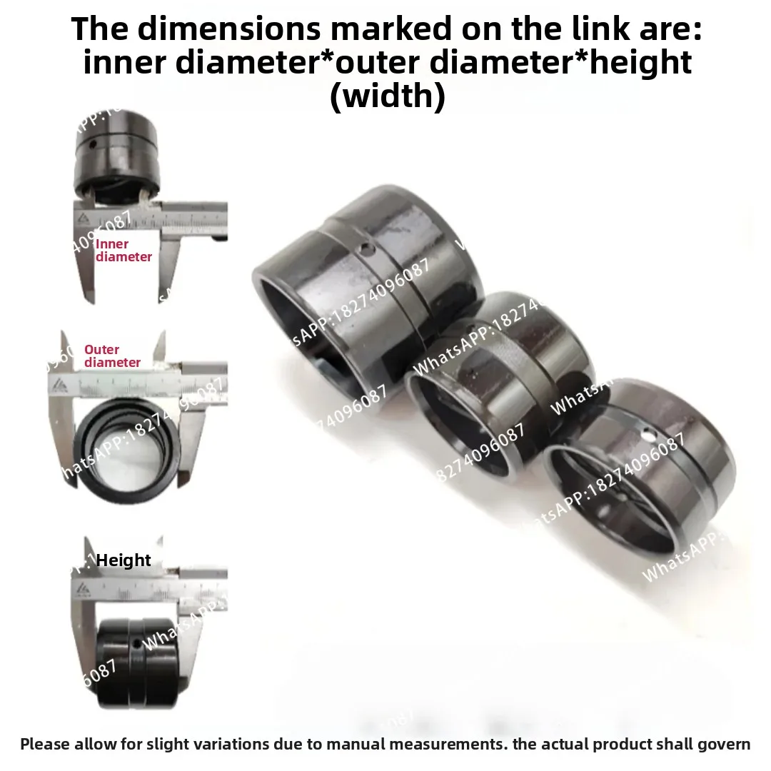 4PCS  Excavator Bushing 25 30 35 40 45 50 Inner Diameter Bucket  Bucket Pin Bushing Steel  Sleeve Straight