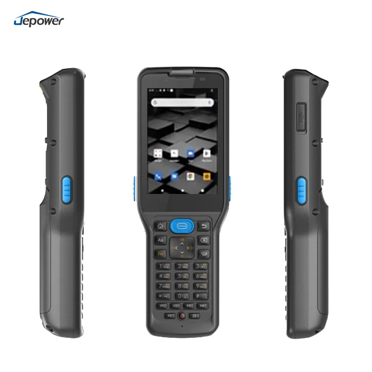 Jepower Android 12 Handheld PDA 4G+64G Portable Data Scanner 2D Barcode 4 Inch IP67 Prot Screen 4GB for Warehouses RFID WIFI
