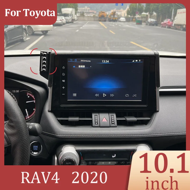 Car Mobile Phone Navigation Bracket DIY Projection Screen Wireless Charger For Toyota RAV4 2020 Screen 10.1 Inch Fixed Base