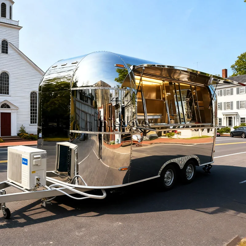 Street Outdoor Fully Equipped Food Trailer Hot Dog Mobile Food Trailer Cart Coffee Custom Mobile Food Truck para Pollo Frito