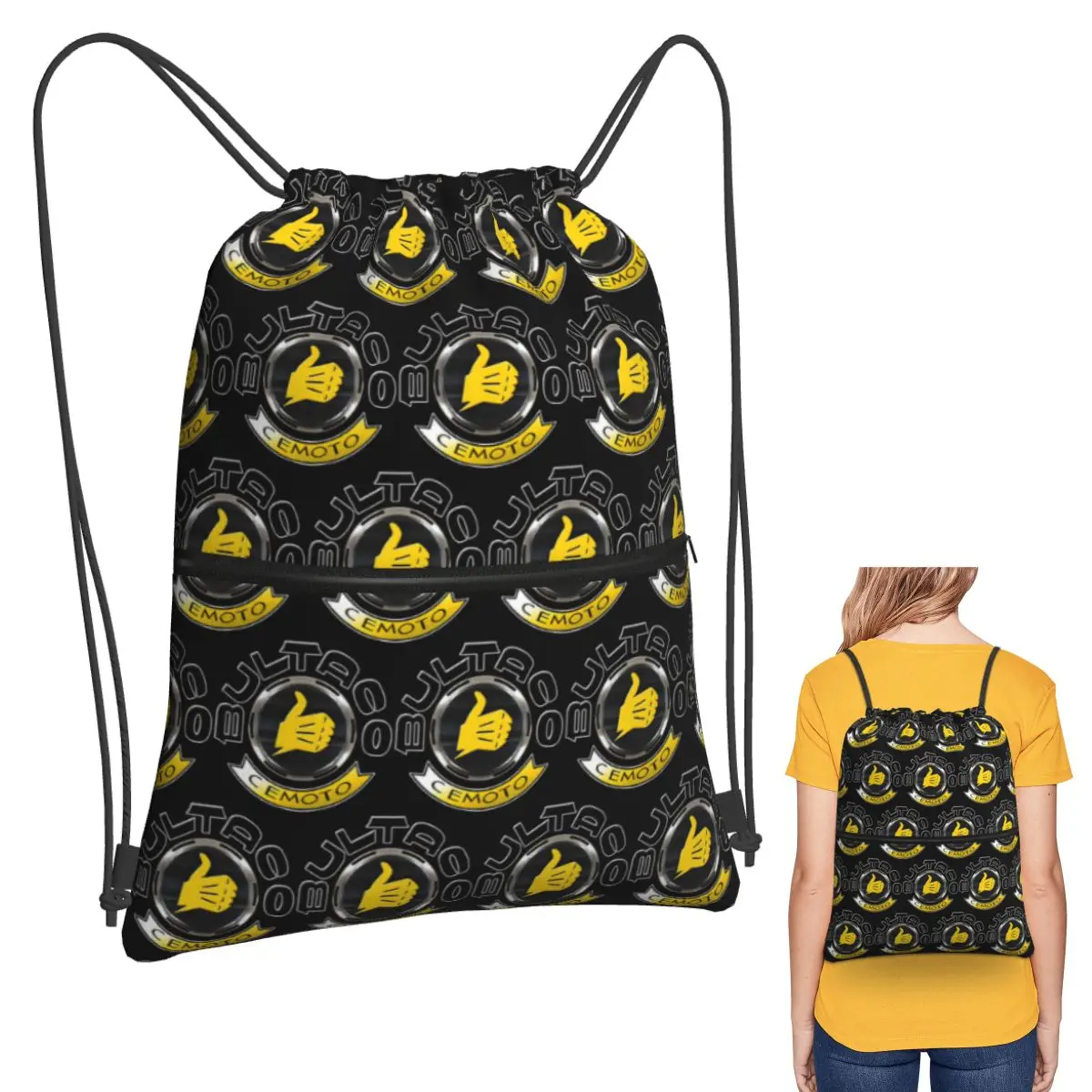 Bultacos Alpina Motorcycles Backpacks Fashion Drawstring Bundle Pocket Sports Bag Book Bags for Travel Students