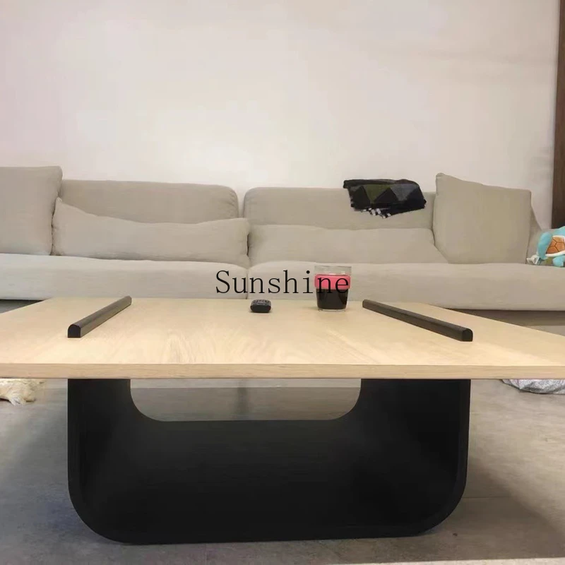 Nordic minimalist creative surprise quiet wind solid wood modern coffee table square living room table