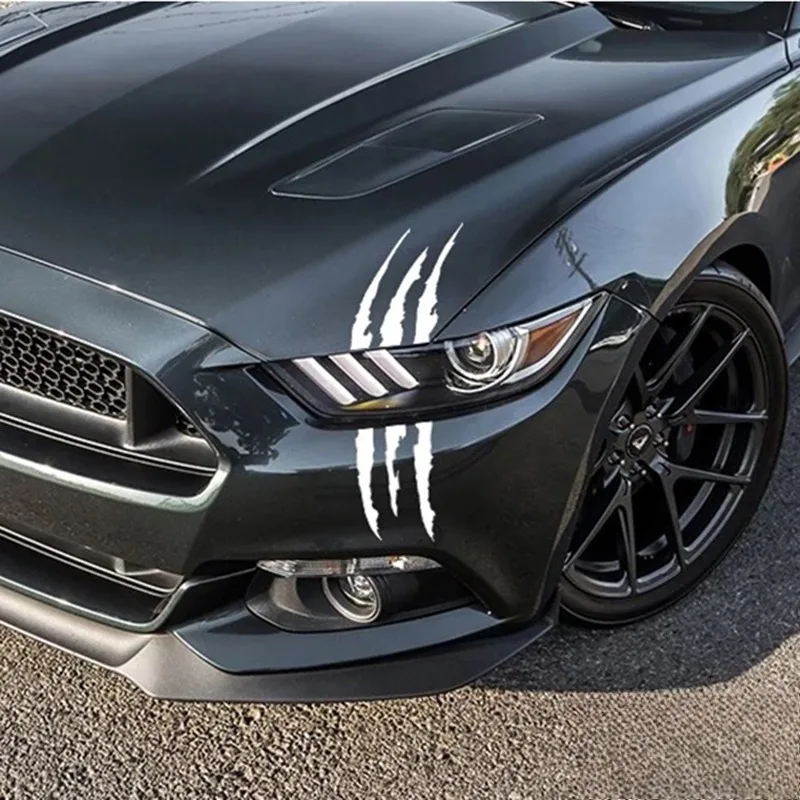 

2Pcs Motorcycle Car Sticker Universal Monster Claw Scratched Stripe Decal Marker DIY Moto Decoration Helmet Body Vinyl Decals