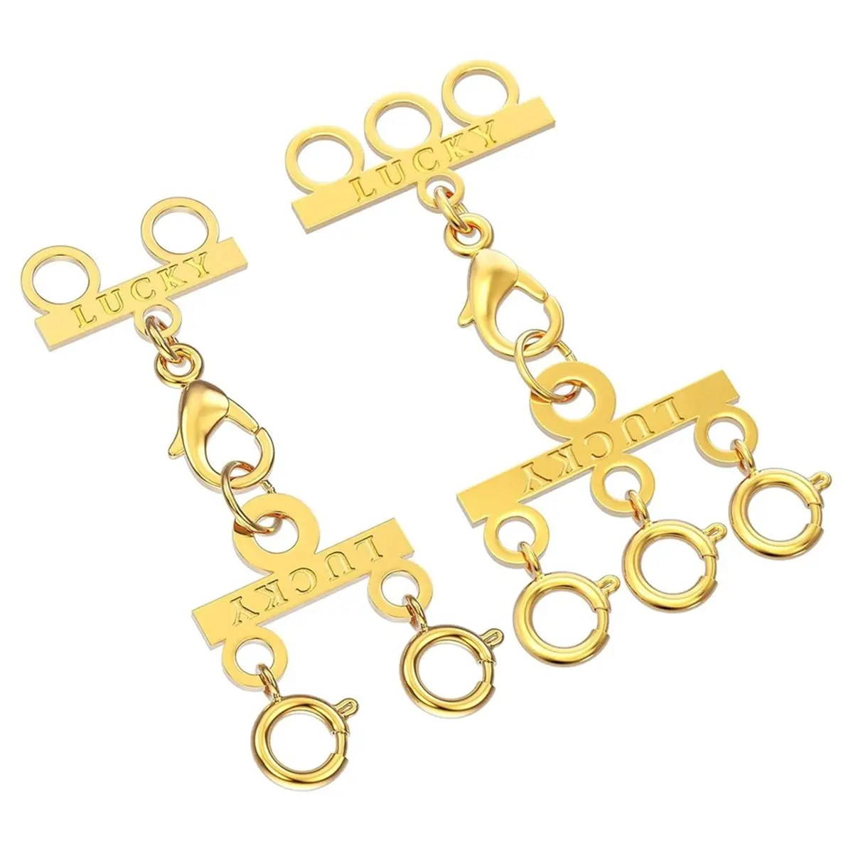 Workshop Gear Necklace Layering Clasp, Gold Plated Necklace Connectors for Multiple Necklaces Seperator Clasp for Layered Look