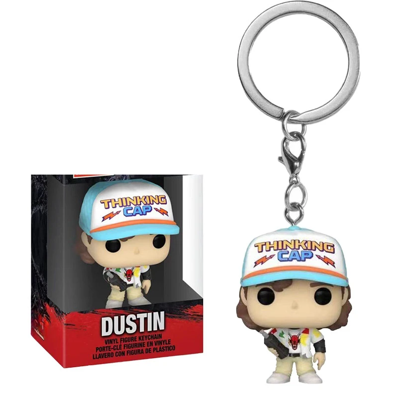 Dustin Steve New Eleven Keychain PVC Statue Action Figurine Desk Collectible Anime Model Toys Figures Gift