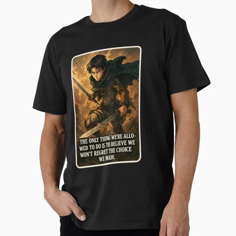 Levi Ackerman 1205 Attack on Titan Anime Gift T shirt Short Sleeve Tee Shingeki no kyojin Print Graphic Clothes US size tops