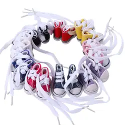Doll Shoes 3.5CM  Cute Mini Doll Shoes Denim Canvas Shoes For Doll For Toy For Doll Boots Dolls Sneakers Accessories