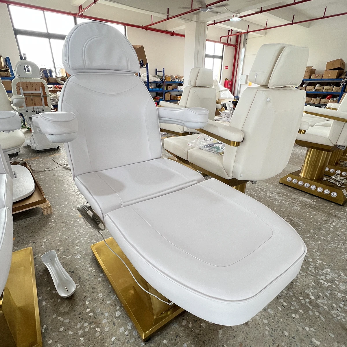 سرير كهربائي متعدد الوظائف للعناية بالجمال، طاولة تدليك للعلاج المائي للوجه، كرسي صالون، سرير رموش، متجر أثاث تجاري #2