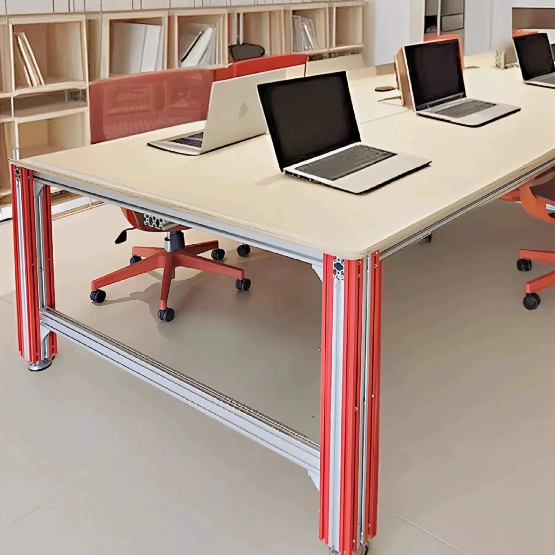

Birch Ocean Panel Aluminum Profile Conference Table Long Table Simple High-end Modern Desk Workbench Compute