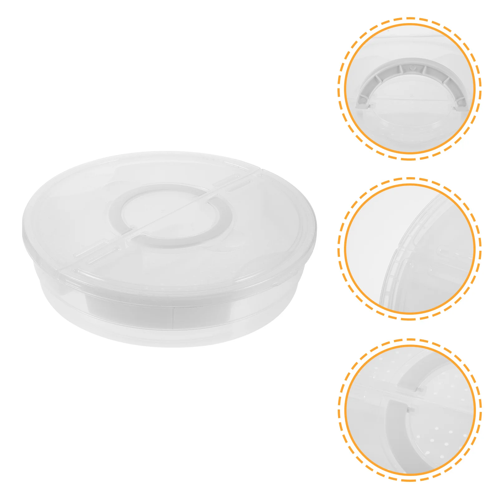 Caja de embalaje de pastel redonda, portador de pastel de Material reutilizable, caja de transporte de postre portátil para mantenimiento fresco de rodajas de Pizza