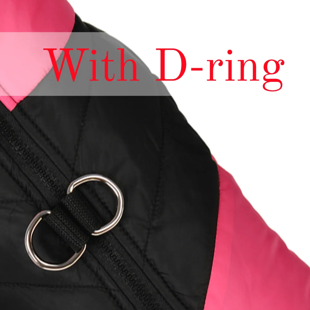 سترة دافئة للحيوانات الأليفة مع حلقة على شكل حرف D سترة كلب دافئة لفصل الشتاء للكلاب الصغيرة والمتوسطة والقطط معطف جرو مقاوم للماء مع ياقة عالية Schnauzer #4