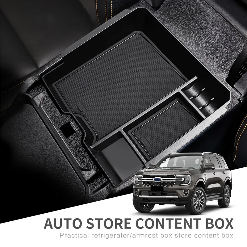 Center Center Console Organizer for 2024-2025 Ford Ranger & Raptor, Anti-Rattle Armrest Storage Tray with Non-Slip Mat,No Tools Install - Aliexpress Deal