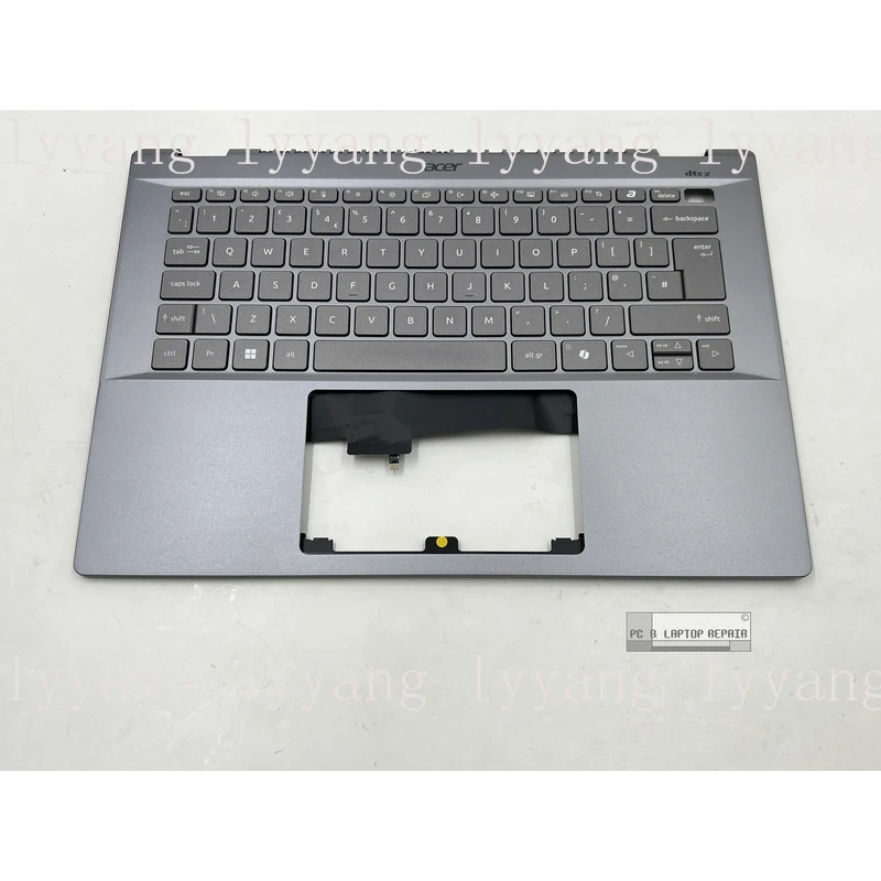 f  For  Acer Swift Go 14 AI SFG14-01 Palmrest Top Cover UK Keyboard Grey AM9CM00