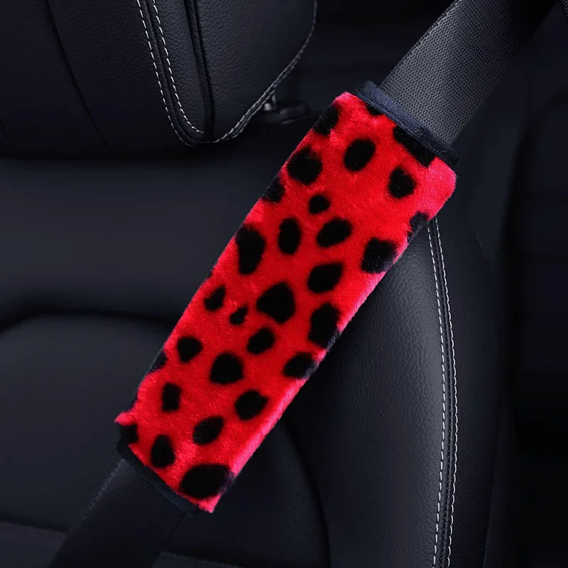 New Leopard Print Car Shoulder Belt Cover Seat Belt Cover Fashionable Pattern Interior Decoration Seat Belt Protector 7*25cm