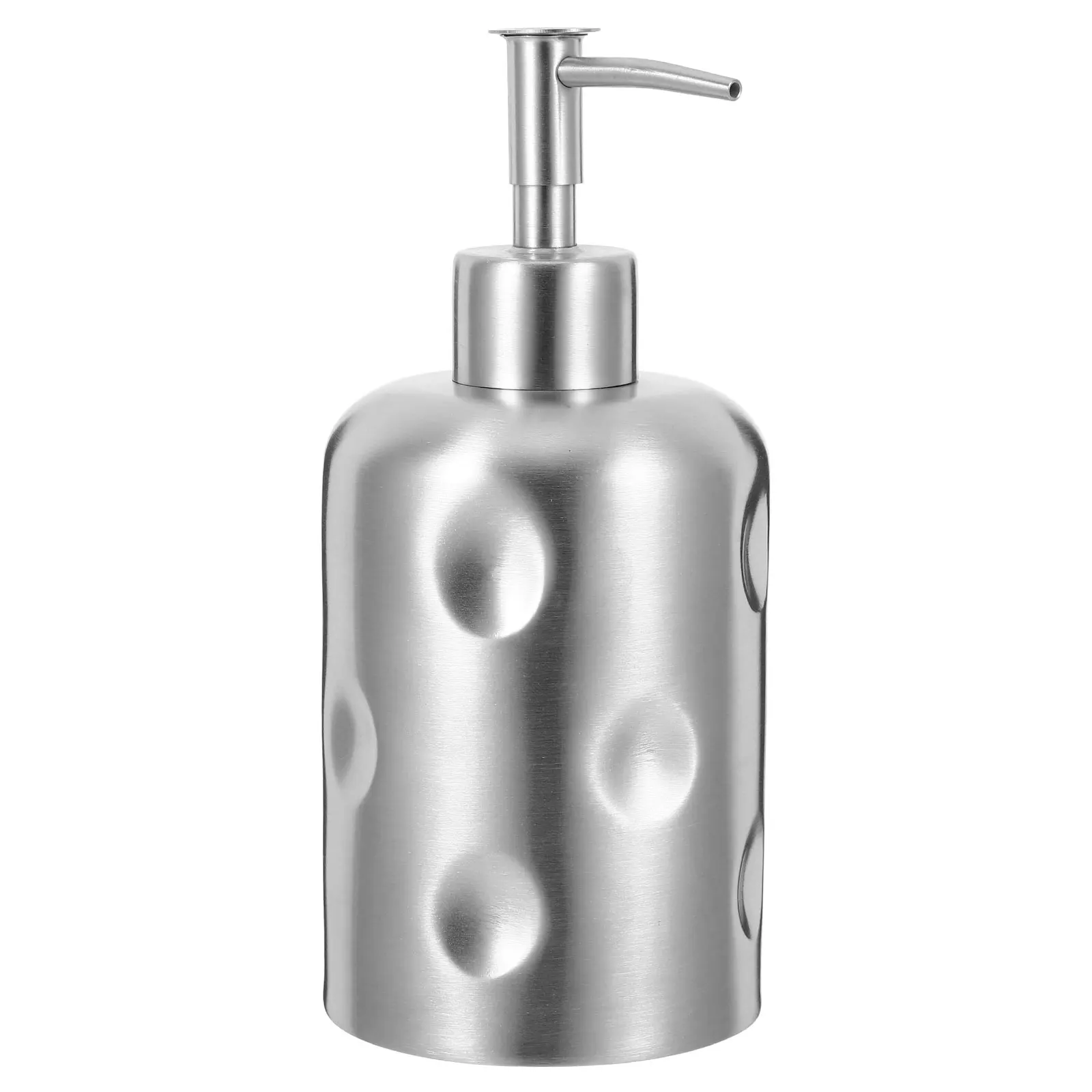 

1pc Bathroom Lotion Bottle Silver Pump Dispenser Kitchen Bath Soap Dishwasher Refillable Hand Shower Gel Shampoo Stainless Steel