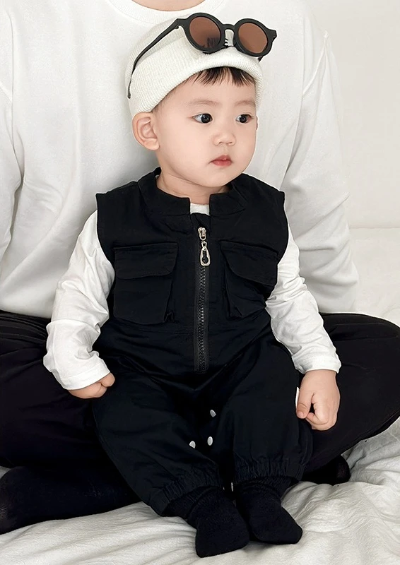 Baby Clothes Spring Outfit for Boys Long-Sleeve Romper Two-Piece Set Spring and Autumn Outing Crawling Suit Set