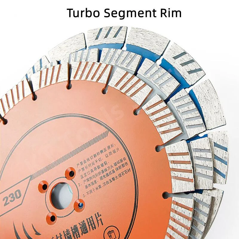 1PC 230mm 9 Inch Diamond Turbo Saw Blade with Slant Protection Teeth for Stone Marble Granite Concrete Cutting Wheel Disc Tools