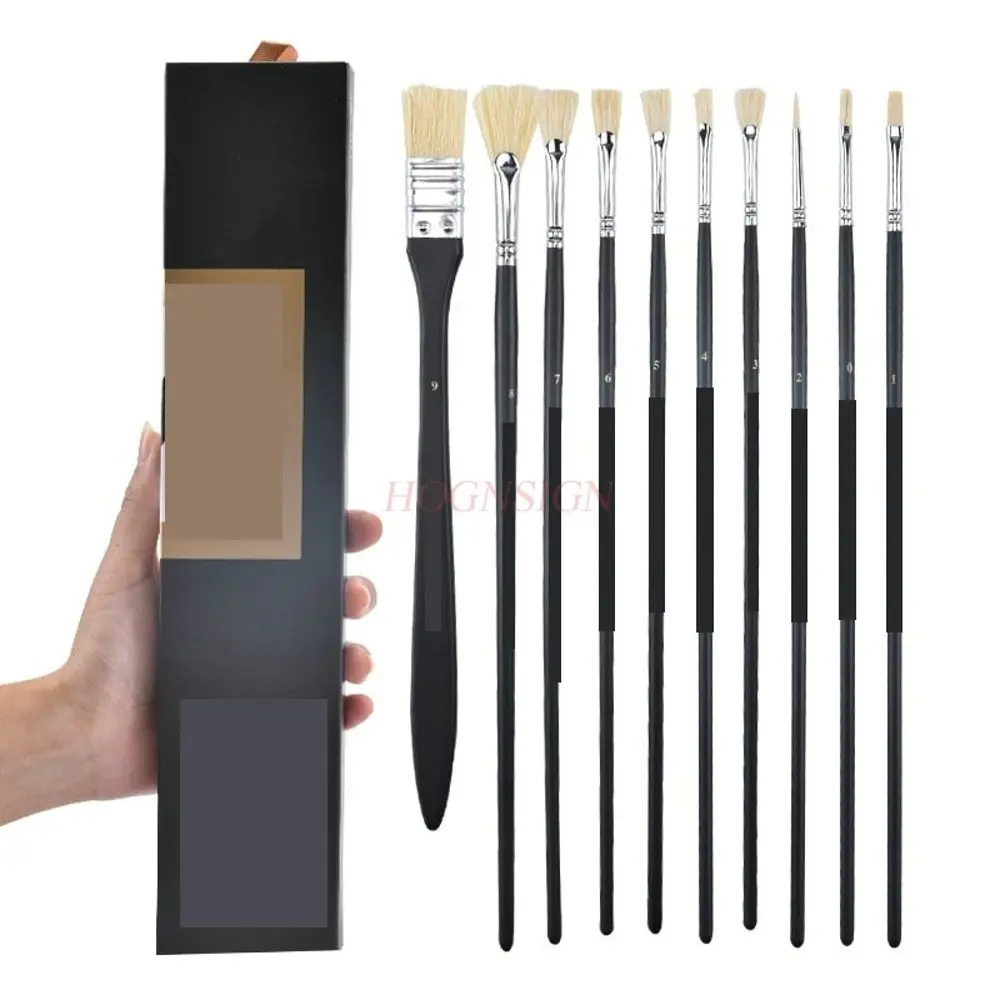 

10 шт./кор. веерообразная специализированная ручка для рисования маслом, набор акварельных мелов, кисть, пигментная кисть, цветная ручка