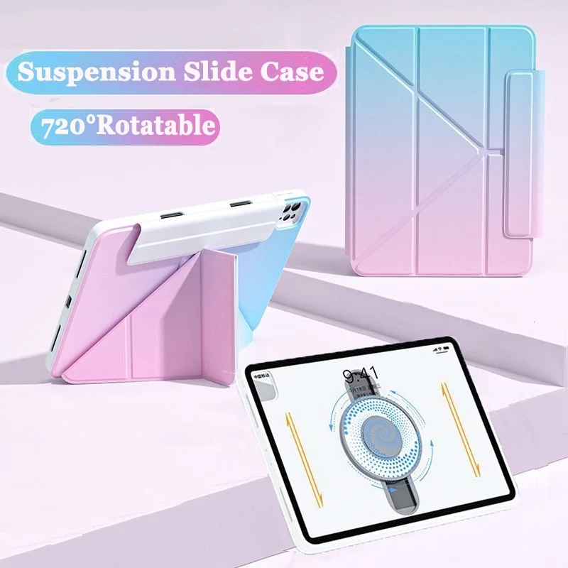 

Rotatable Magnetic Sliding Case for IPad Pro 12.9 Inch 2022 2018 10th 10.9 Air 5th 4th 10.2 9th 8th 7th IPad Pro 11 2021 2020