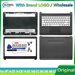 New For HP 14-CK 14-CM 14-DG 14Q-CS 240 G7 245 246 G7 Laptop LCD Back Cover/Front Bezel/Hinges/Palmrest/Bottom Case Black 14inch