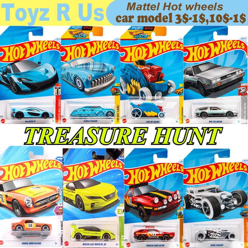 Original Hot Wheels coche caza al tesoro juguete para niño 1/64 Diecast Honda Nissan Leaf Nismo hueso Shaker Porsche 928S Chevy Impala DMC