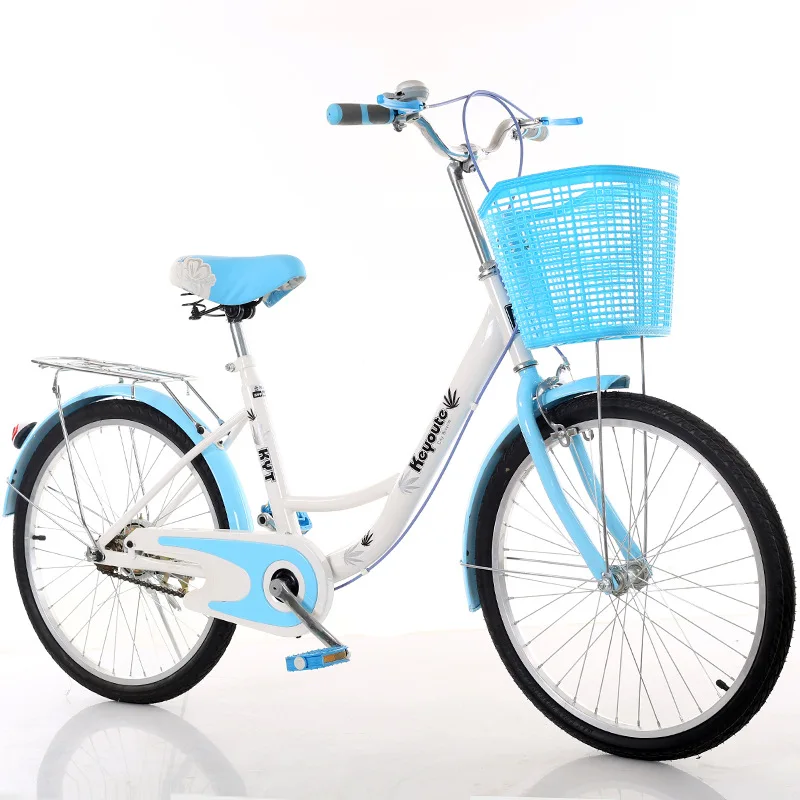 22 24 Inch Men Women Student Commuter Bicycle Urban Retro Vintage Adult Princess City Bike with Basket for Daily Leisure Commute