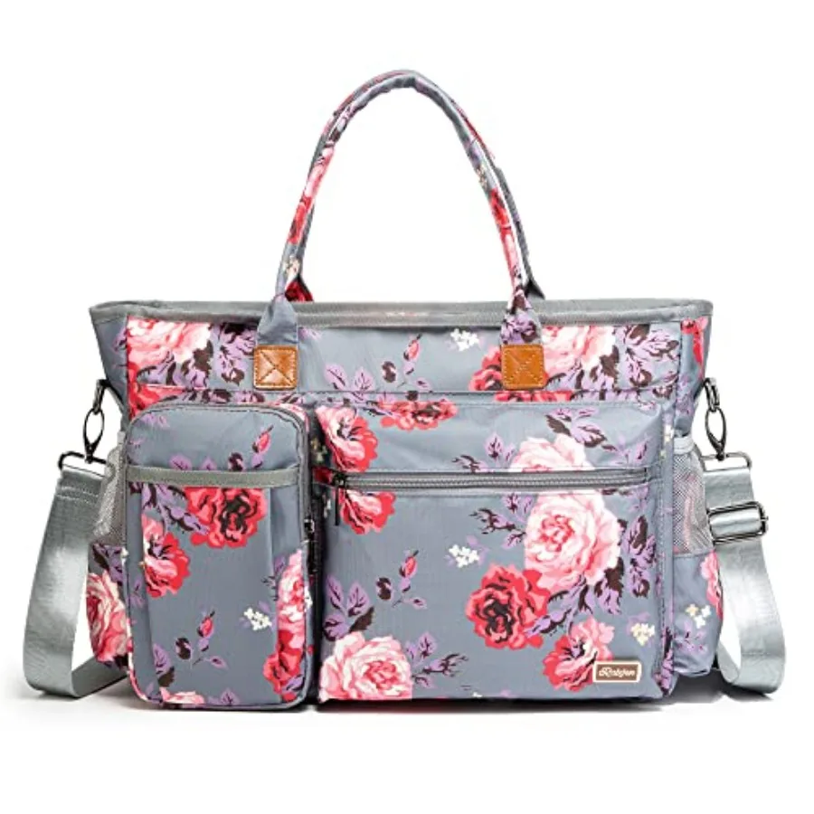 

Laptop Tote Bag, Teacher Tote Bag for Women Work 15.6 inch Laptop Work Tote Bag Nurse Tote Bag, Insulated Pocket With Cup Holde