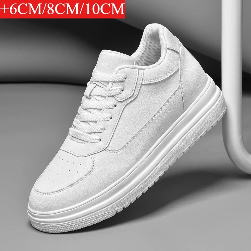 New Invisible Height-increasing Shoes for Men, 6CM-8CM-10CM Sports Shoes, Leather Sports Shoes for Men