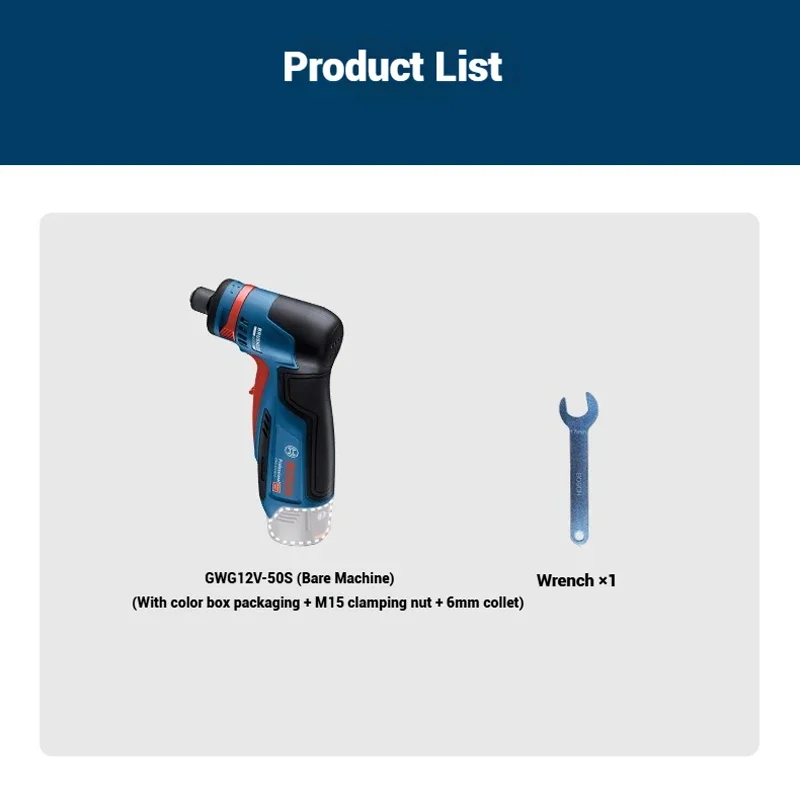 Bosch GWG 12V-50 S 12V Brushless Rotary Grinder 50mm Cordless Polisher Mini Right Angle Sander view 6
