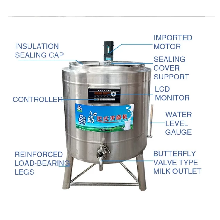 Macchina per pasteurizzazione pasteurizzatore per latte allo yogurt Fabbrica 30L Macchina per pasteurizzazione del latte Bevanda liquida Serbatoio per uova Succo di frutta
