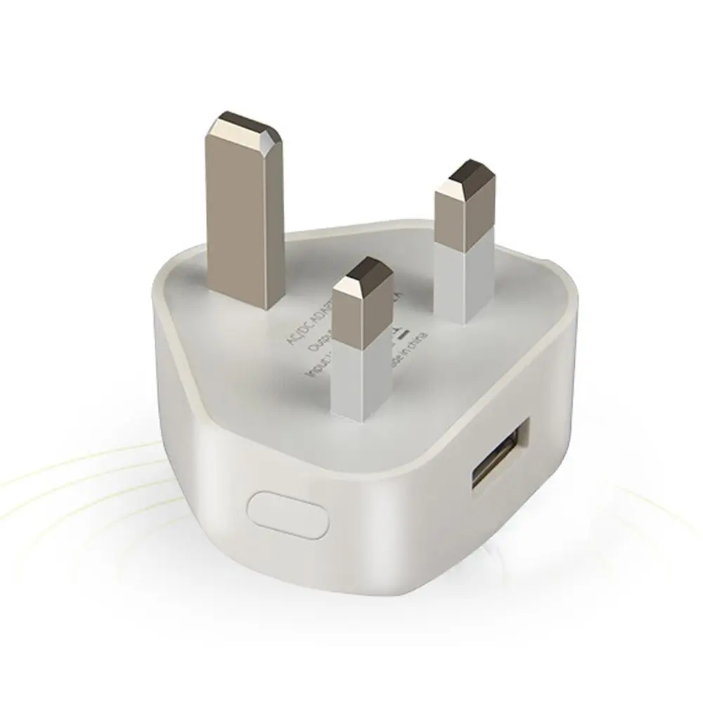 Steker Inggris 3 Pin Pengisi Daya Dinding USB 5V 1A Adaptor Daya Rumah