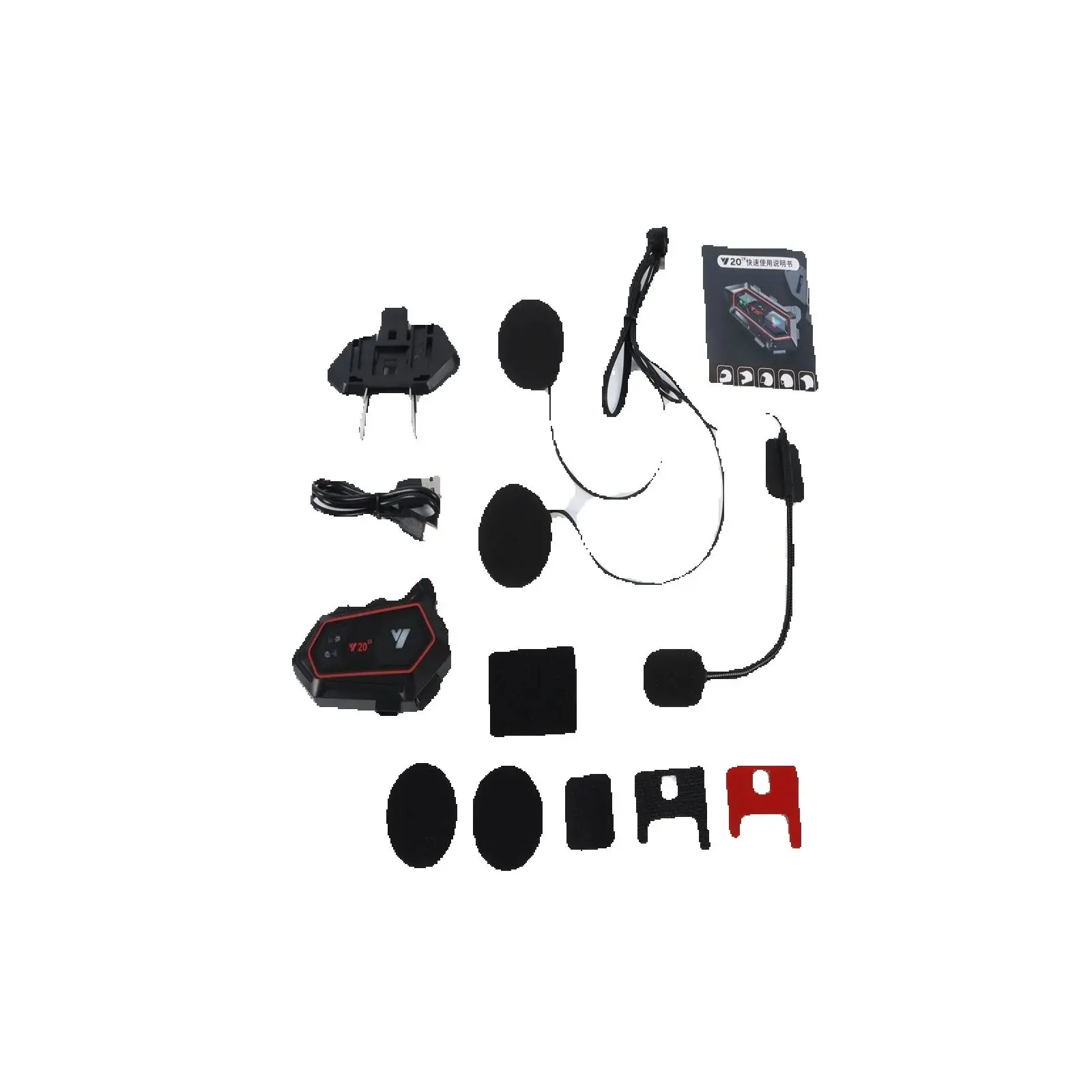 Y20-2x Hardphone Intercom Headset FOR Universal Motorcycle Helmets 800M Range