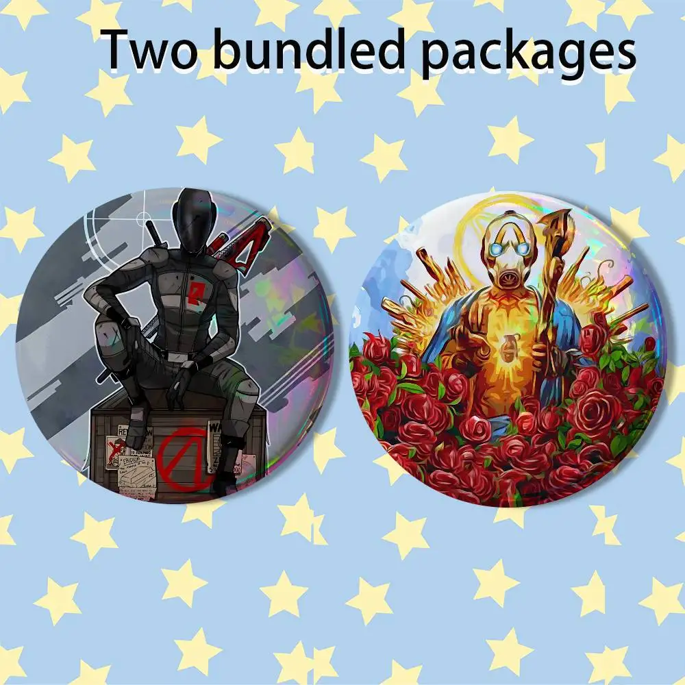 Zer0 Maya Borderlands 2 piece set Badges On Backpack Jacket Cartoon Round Brooches Acrylic Button Pins Collection Gifts