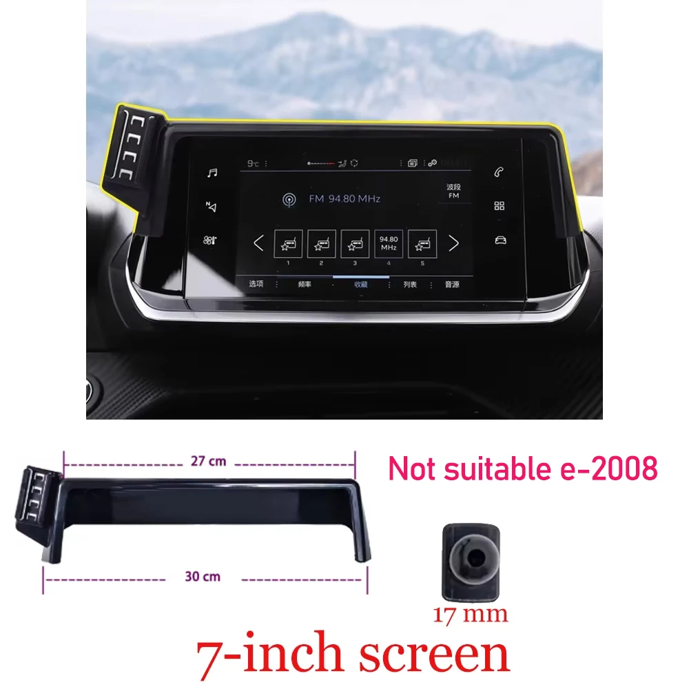 Car Mobile Phone Holder for Peugeot 2008 P24 2020~2025 2021 GPS Air Vent Cell GPS Clip Screen Stand Support Accessories iPhone