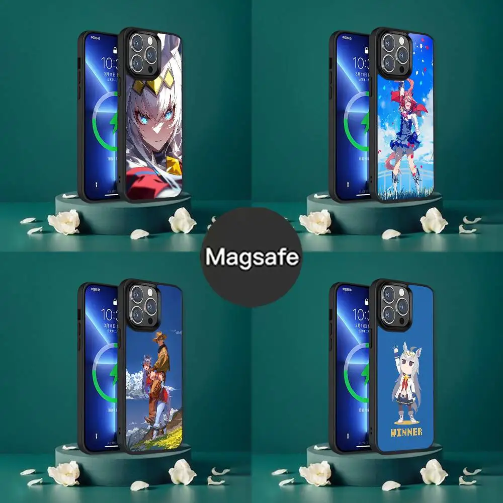 

Чехол для телефона Uma Musume Pretty Derby для iPhone 17,16,15,14,13,12,11,Pro,Max,Plus,Mini,SE4,E с магнитной беспроводной зарядкой Magsafe