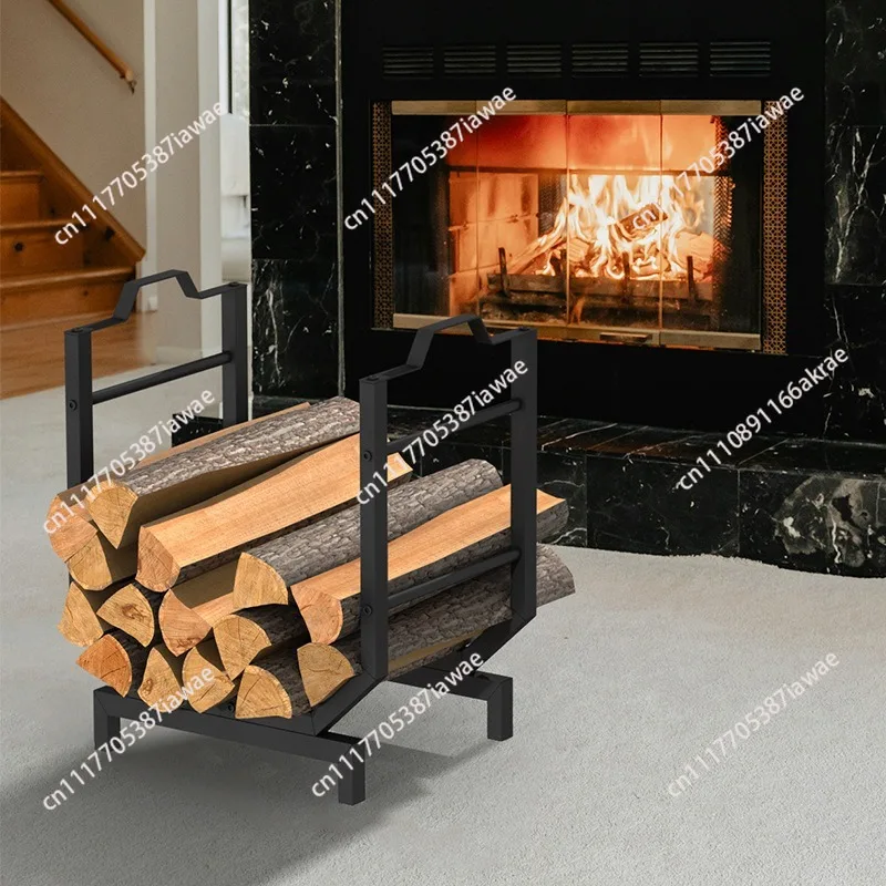 Firewood rack dual-purpose with firewood bag fireplace terrace metal rust-proof firewood stacking storage rack