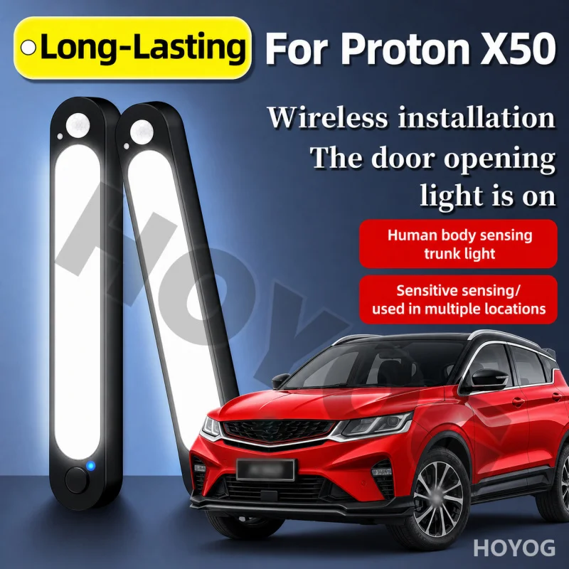 For Proton X50 2020-2026 Car Trunk Light LED Lamp Sensor Magnetic Wireless USB Rechargeable Boot Cargo Light Compact SUV Cabin