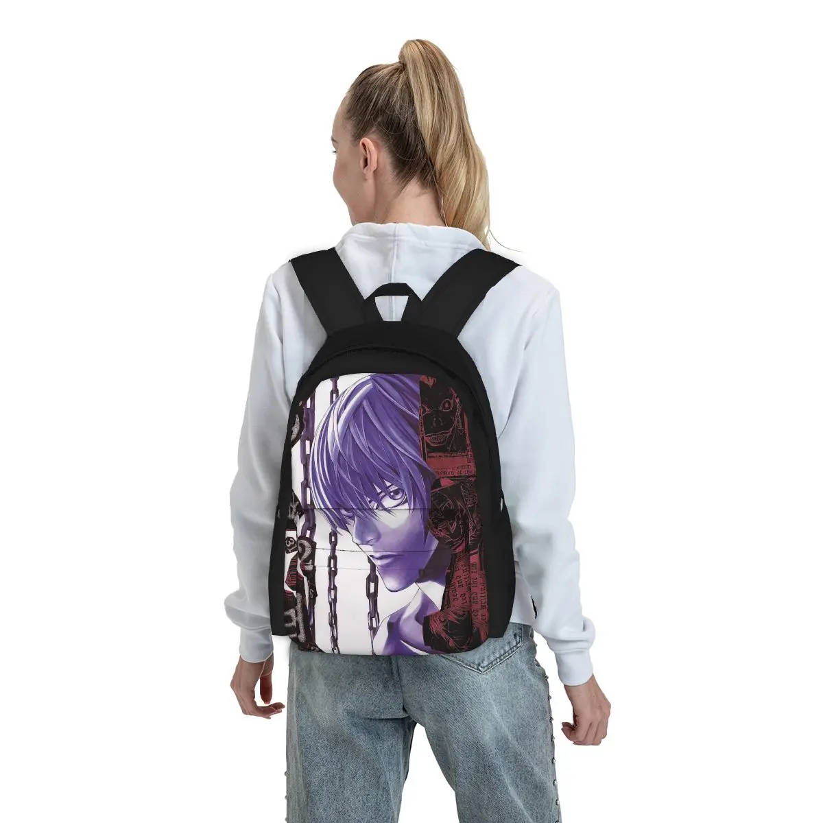 Death Note Women Backpack Casual Student School Bag Anime Japan Laptop Mochila Kids Large Capacity Travel Shoulder Bag