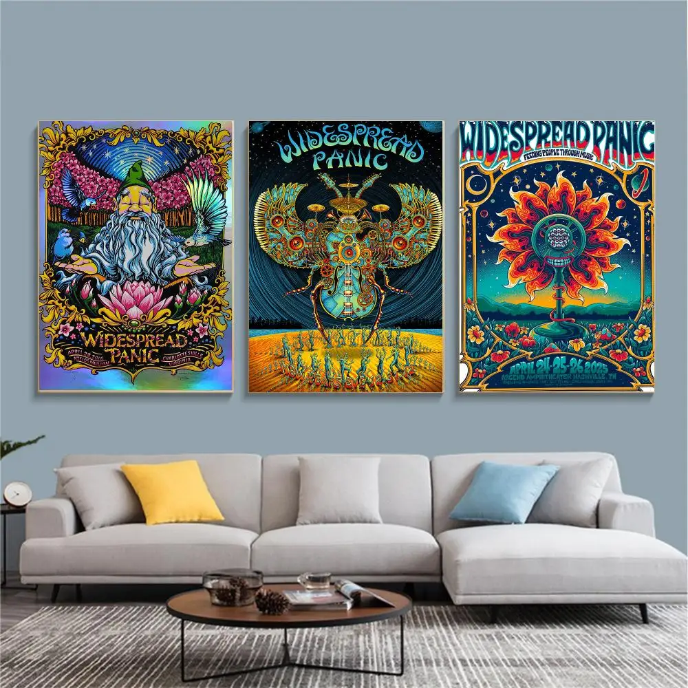 band W-Widespread Panic-C Painting Calligraphy Nature Inspired Artwork for Living Room  Home Decoration