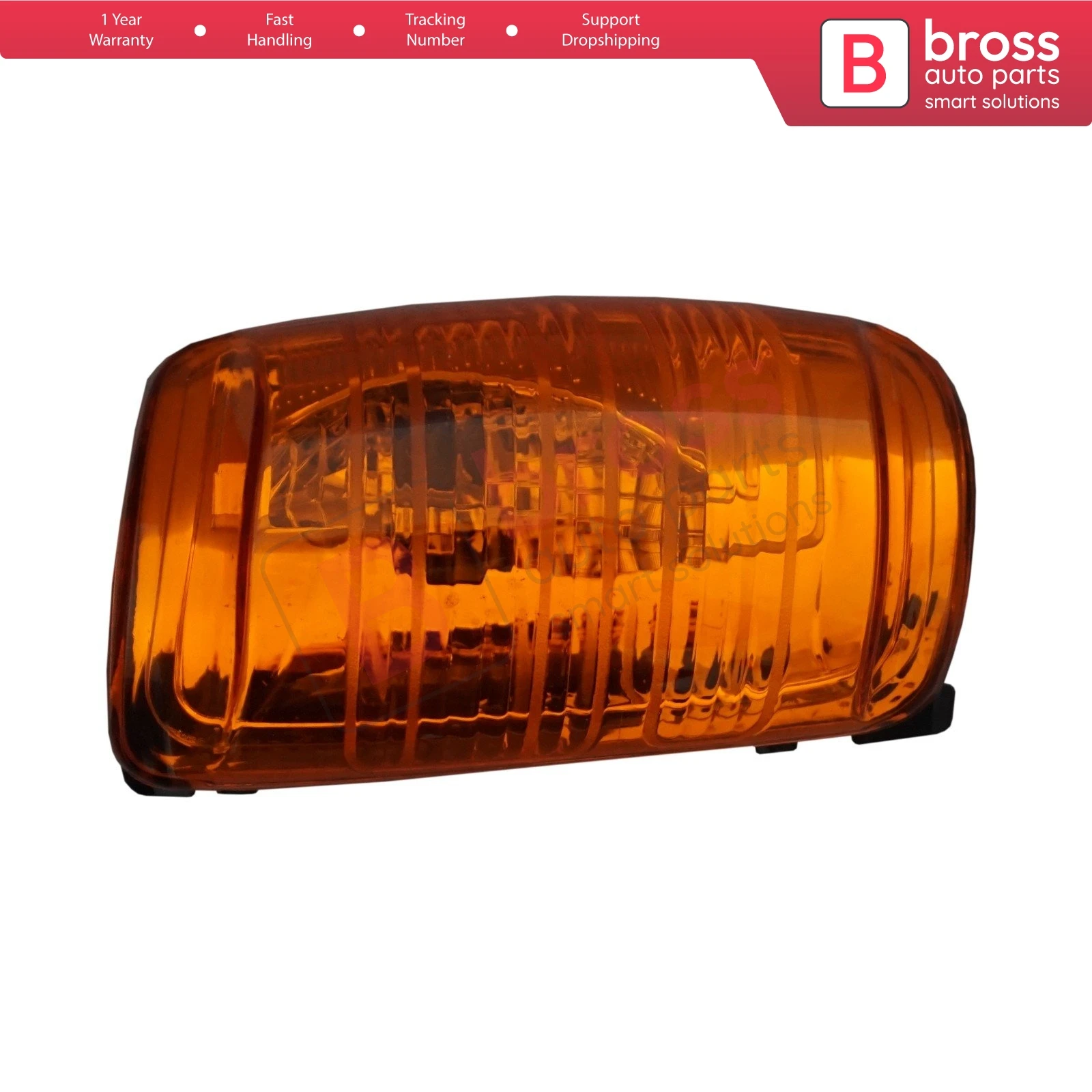 

Bross Auto Parts BSP593-1 Side Door Wing Mirror Orange Indicator Lamp Lens 1847388 Left for Ford Transit 2013-On free Shipment