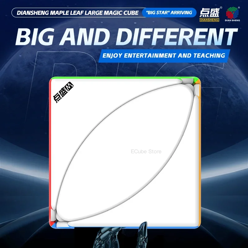 

[ECube]DianSheng Ivy Googol Cube 9CM Magnetic Toys Magic Cube MoFangGe Maple Leaf Shape Speed Puzzle Turning Education Kids Toys