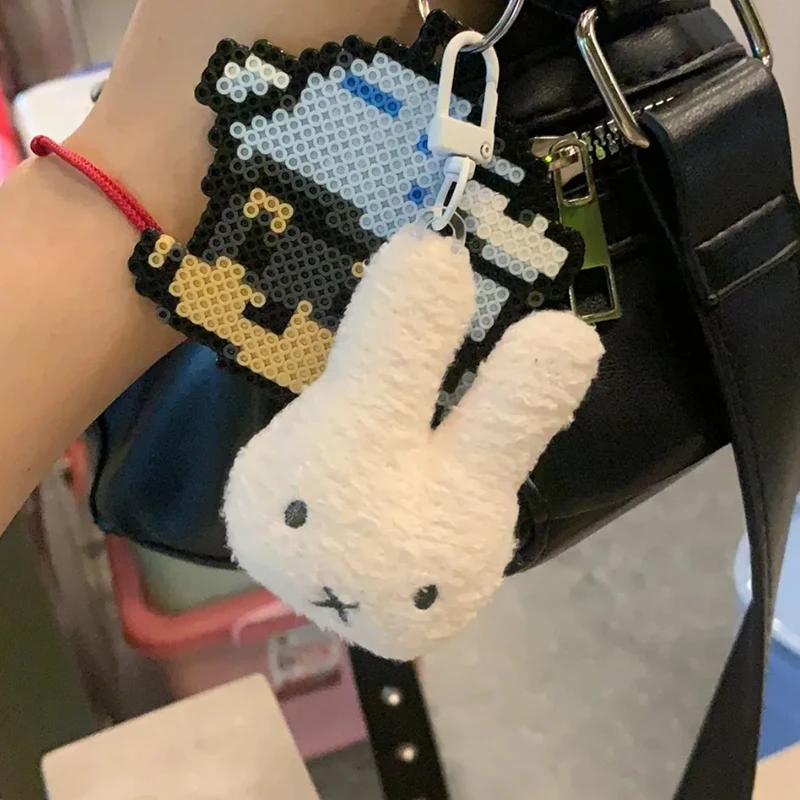 

Miffy Rabbit Pendant Keychain Bag Charm Cute Cartoon Doll Kawaii Portable Student Girlish Daily Accessory Small Gift Toys